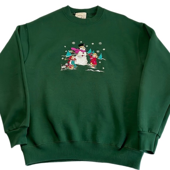 Vintage Peanut Butter and Jelly Snowman Holiday Christmas Sweatshirt - Picture 4 of 10